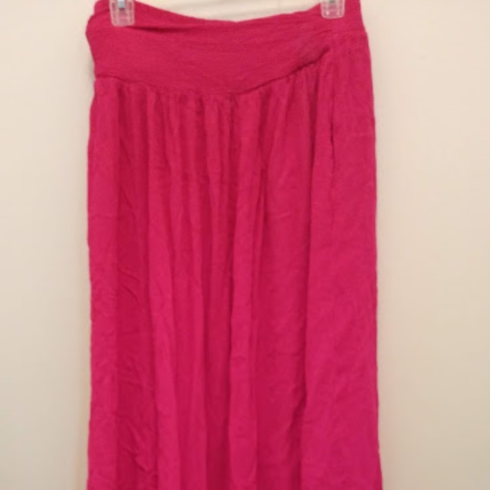 Used Hot Pink Katy D BoHo Crinkle Skirt